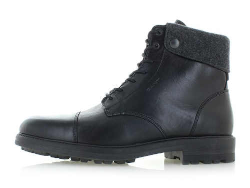 Pánské černé kožené kotníkové zimní boty Gant Nobel II