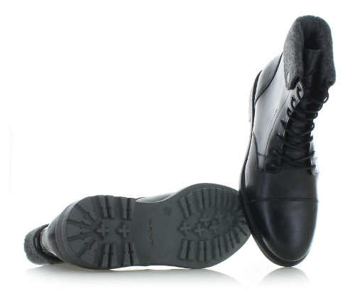 Stylové černé kožené pánské zimní boty