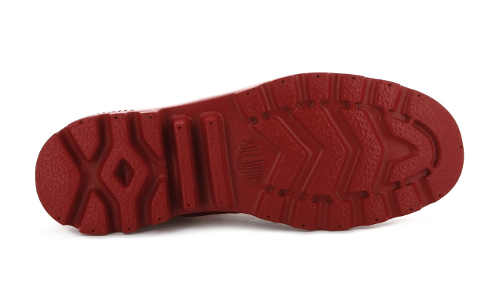 Moderní červené kotníkové boty