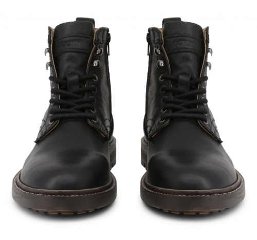 Černé kožené dámské zimní boty Docksteps