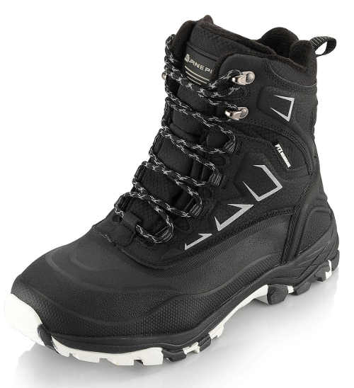 Černobílé kotníkové pánské zimní boty Alpine Pro