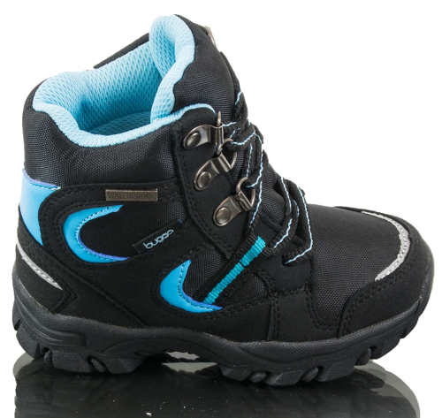 Modro-černé dětské zimní boty na hory