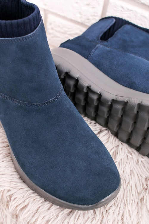 modré dámské moderní boty