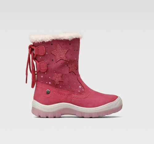 růžové dívčí zimní boty