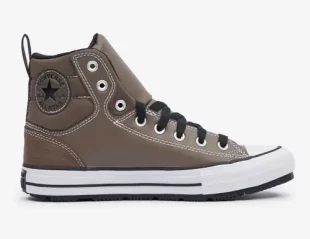 Tmavě hnědé pánské zimní kotníkové tenisky Converse